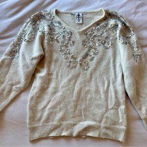 Vintage W.I.P. Silk Wool Embellished Sweater
